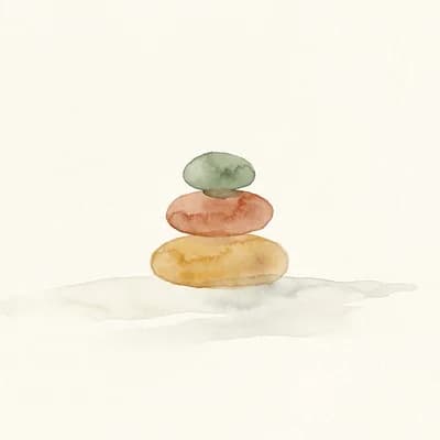 Le Minimalisme Sensoriel — cairn aquarelle